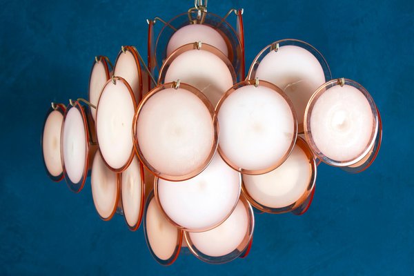 Murano Disc Chandelier from Vistosi, 1970s-MBH-1066512