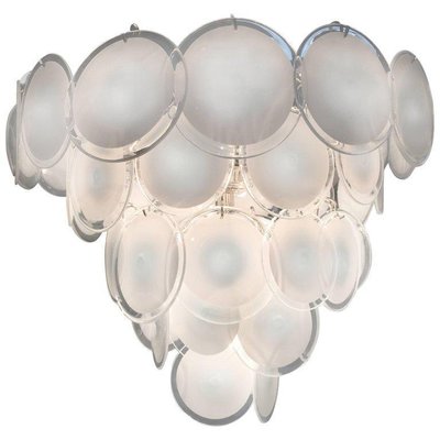 Murano Disc Chandeliers from Vistosi, 1970s, Set of 2-MBH-1032264