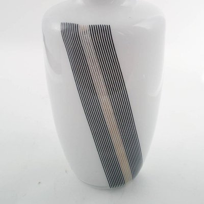 Murano Glass and Black Enamel Vase in the Style of Venini, 1960s-NJV-662879