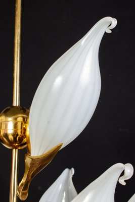 Murano Glass and Brass Chandelier by Franco Luce for Seguso, 1970s-MBH-1031830