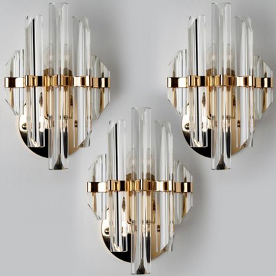 Murano Glass and Brass Sconce in the style of Venini, Italy, 1975-VDW-1403251