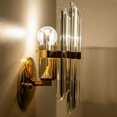 Murano Glass and Brass Sconce in the style of Venini, Italy, 1975-VDW-1403251