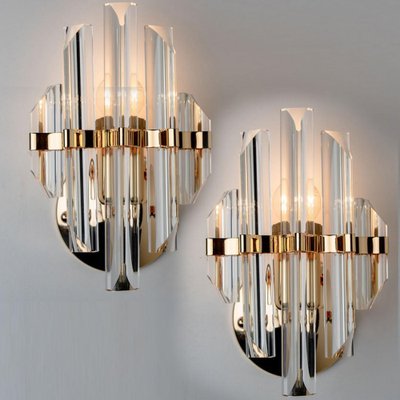 Murano Glass and Brass Sconce in the style of Venini, Italy, 1975-VDW-1403251