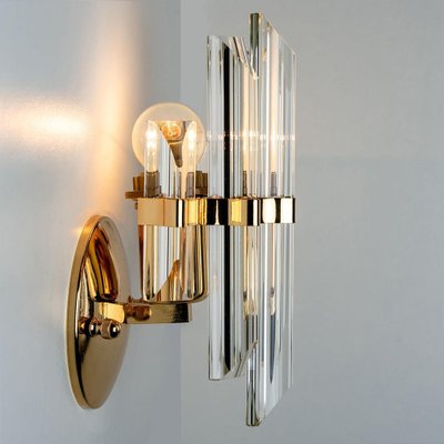 Murano Glass and Brass Sconce in the style of Venini, Italy, 1975-VDW-1403251