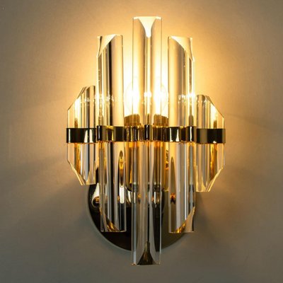 Murano Glass and Brass Sconce in the style of Venini, Italy, 1975-VDW-1403251