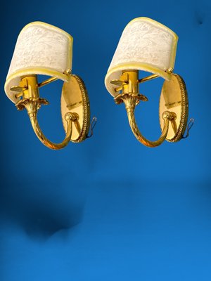 Murano Glass and Brass Sconces, 1980s, Set of 2-JJC-1419345