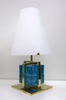 Murano Glass and Brass Table Lamps, Set of 2-FER-958240