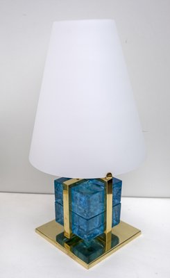 Murano Glass and Brass Table Lamps, Set of 2-FER-958240