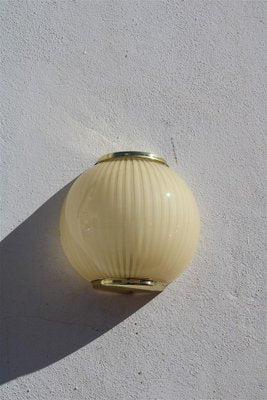 Murano Glass and Brass Wall Lamp, Italy, 1970-EH-1447911