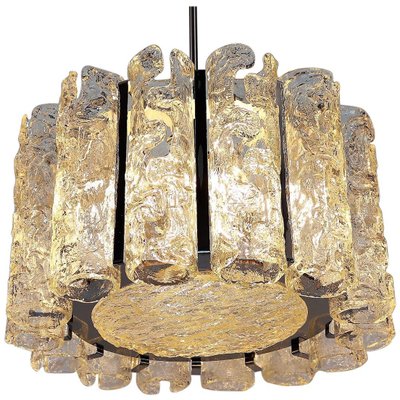 Murano Glass and Chrome Chandelier from Barovier and Toso, 1970s-VNE-966105