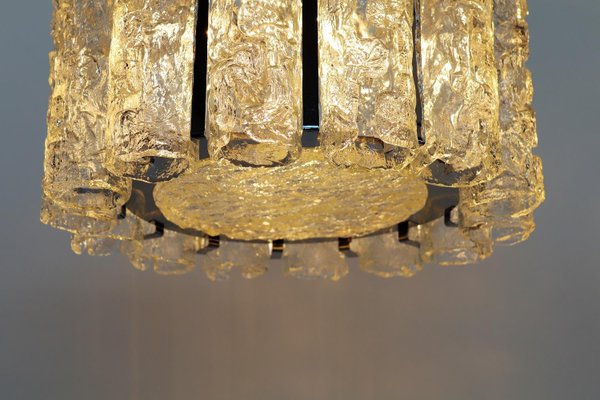 Murano Glass and Chrome Chandelier from Barovier and Toso, 1970s-VNE-966105