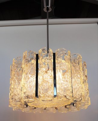 Murano Glass and Chrome Chandelier from Barovier and Toso, 1970s-VNE-966105