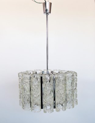 Murano Glass and Chrome Chandelier from Barovier and Toso, 1970s-VNE-966105