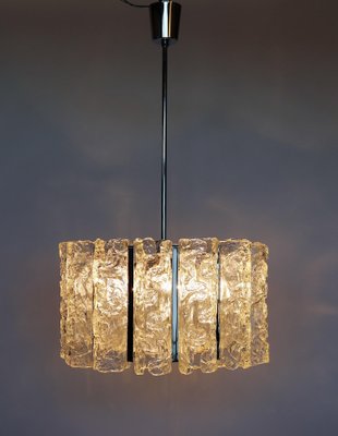 Murano Glass and Chrome Chandelier from Barovier and Toso, 1970s-VNE-966105