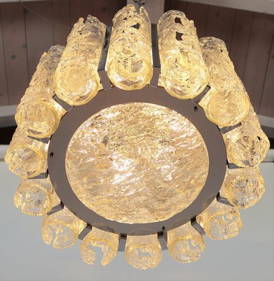 Murano Glass and Chrome Chandelier from Barovier and Toso, 1970s-VNE-966105