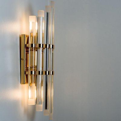 Murano Glass and Gilt Brass Sconce, 1960s-VDW-1823114