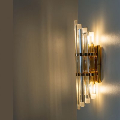 Murano Glass and Gilt Brass Sconce, 1960s-VDW-1823114