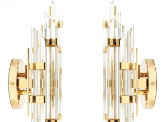 Murano Glass and Gold-Plated Sconce in the style of Venini, Italy, 1975-VDW-2028626