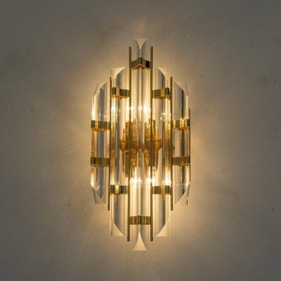 Murano Glass and Gold-Plated Sconce in the style of Venini, Italy, 1975-VDW-2028626