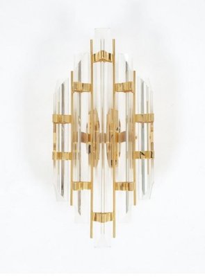 Murano Glass and Gold-Plated Sconce in the style of Venini, Italy, 1975-VDW-2028626