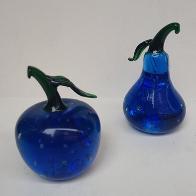 Murano Glass Apple and Pear, 1960s, Set of 2-QDP-1073108