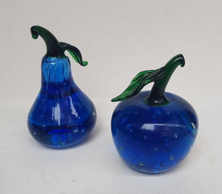 Murano Glass Apple and Pear, 1960s, Set of 2-QDP-1073108