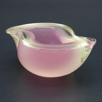 Murano Glass Ashtray in Pink by Archimede Seguso, 1950s-WK-1152819