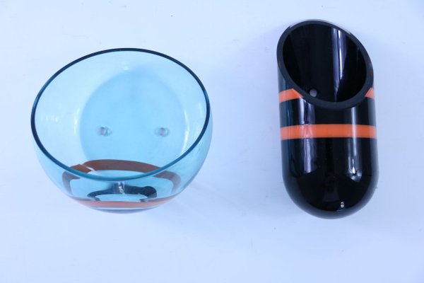 Murano Glass Bathroom Set, 1950s, Set of 2-SXX-678286