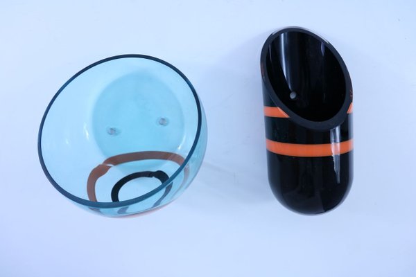 Murano Glass Bathroom Set, 1950s, Set of 2-SXX-678286