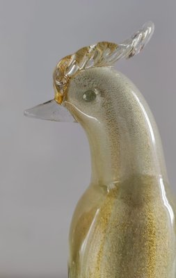 Murano Glass Bird Figurine by Livio Seguso for Salviati Furnace, 1980s-INI-1797524