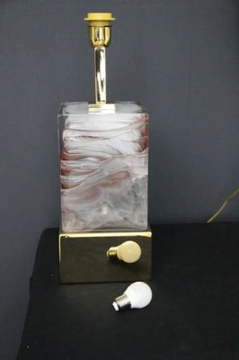 Murano Glass Block Table Lamps, 2000s, Set of 2-YF-1723232