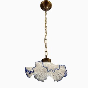 Murano Glass Blue Frilly Light Pendant-JJC-835108