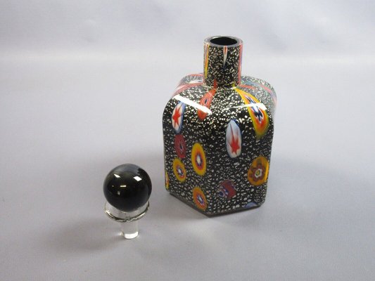 Murano Glass Bottle Murrin Flathers by Michielotto, 1988-PWG-1770481