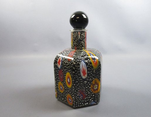 Murano Glass Bottle Murrin Flathers by Michielotto, 1988-PWG-1770481