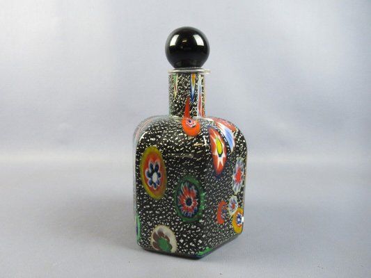 Murano Glass Bottle Murrin Flathers by Michielotto, 1988-PWG-1770481