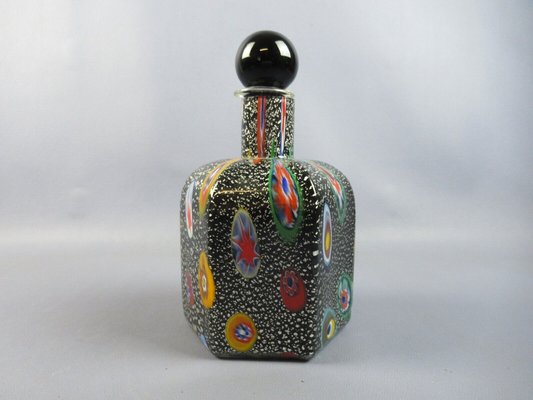 Murano Glass Bottle Murrin Flathers by Michielotto, 1988-PWG-1770481