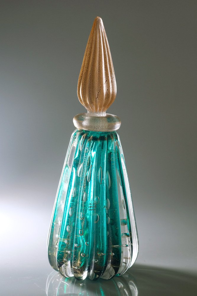 Murano Glass Bottle with Stopper by Gambaro & Poggi, Italy