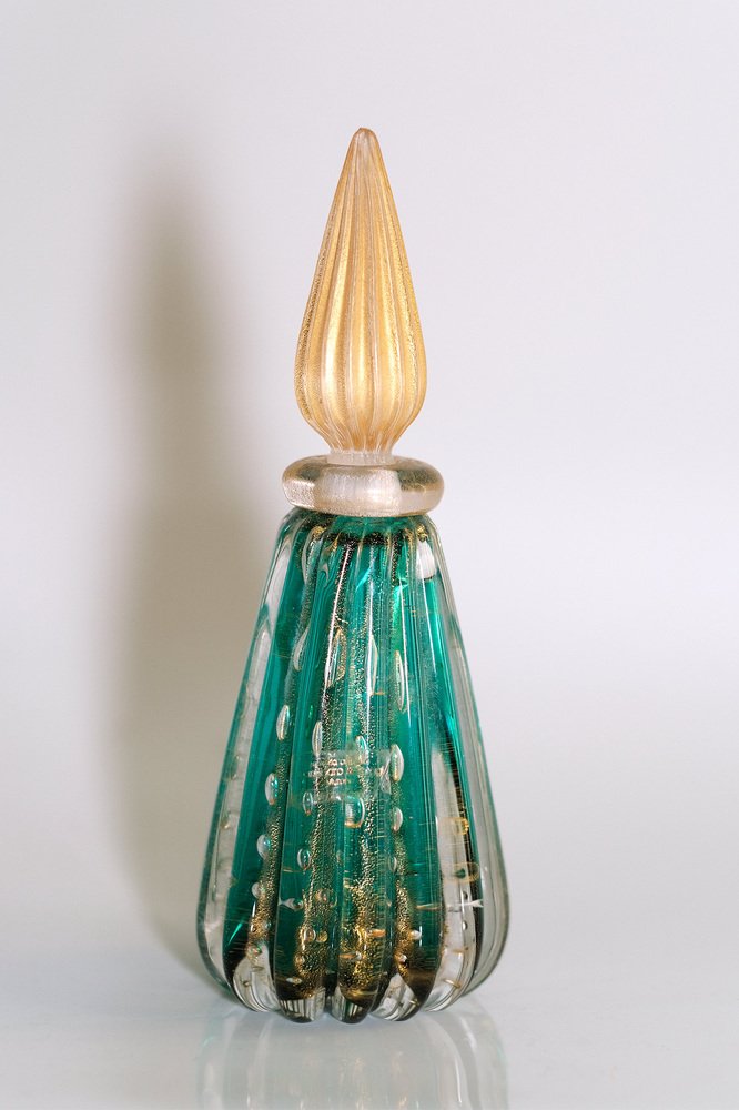 Murano Glass Bottle with Stopper by Gambaro & Poggi, Italy