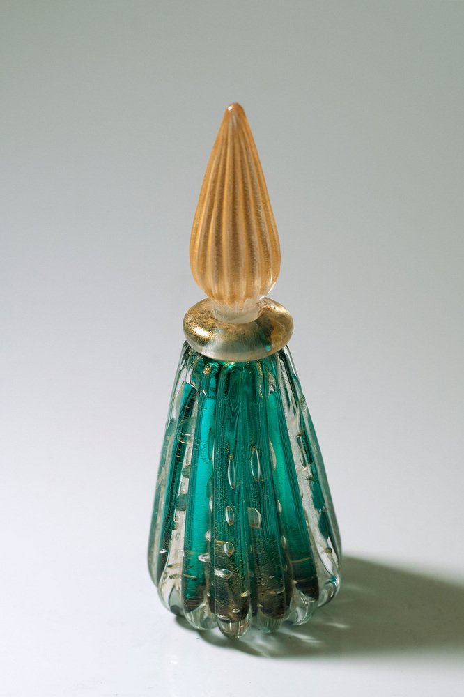 Murano Glass Bottle with Stopper by Gambaro & Poggi, Italy