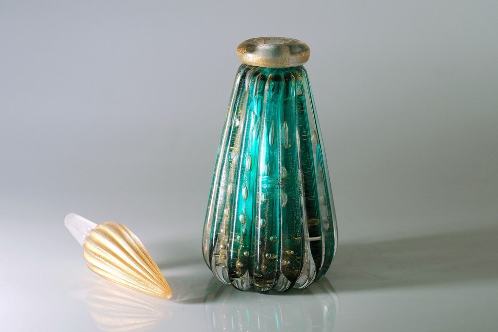 Murano Glass Bottle with Stopper by Gambaro & Poggi, Italy