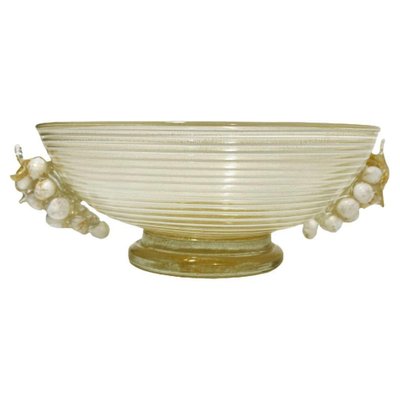 Murano Glass Bowl with Bunches of Grapes by Ercole Barovier & Toso, Italy-UCH-1224888