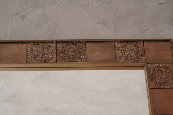 Murano Glass & Brass Wall Mirror, 1990s-UH-1424911