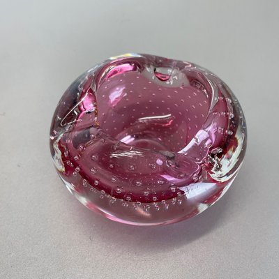 Murano Glass Bubble Structure Bowls or Ashtrays, Italy, 1970s, Set of 2-QZ-1448589