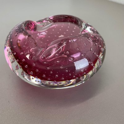 Murano Glass Bubble Structure Bowls or Ashtrays, Italy, 1970s, Set of 2-QZ-1448589