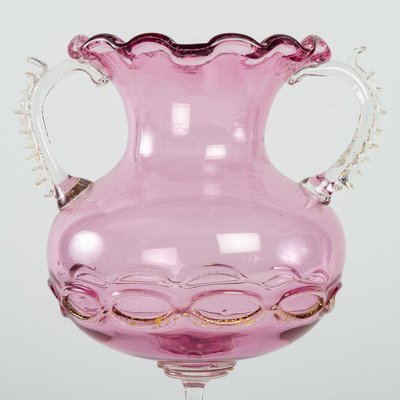 Murano Glass Campaniform Vase on Foot, Early 20th Century-UQL-1072394