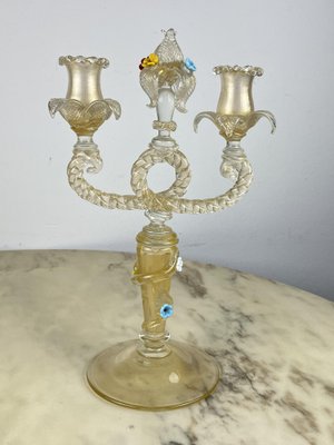 Murano Glass Candelabras in the style of Barovier & Toso, Italy, 1960s, Set of 2-YST-1743133