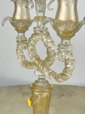 Murano Glass Candelabras in the style of Barovier & Toso, Italy, 1960s, Set of 2-YST-1743133