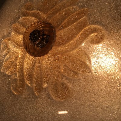 Murano Glass Ceiling Light or Flush Mount with Gold Inclusions by Barovier, 1970s-MBH-1031945