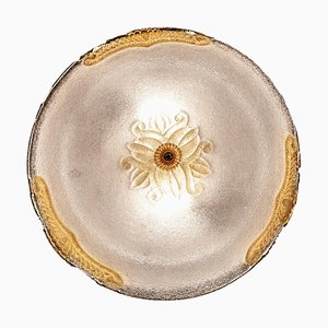 Murano Glass Ceiling Light or Flush Mount with Gold Inclusions by Barovier, 1970s-MBH-1031945