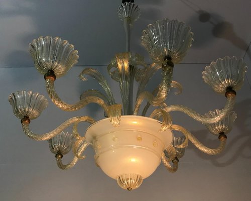 Murano Glass Chandelier, 1940s-FGA-923203